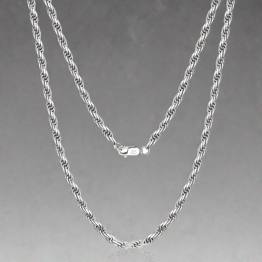 Rope Chain In White Gold - 2.3mm