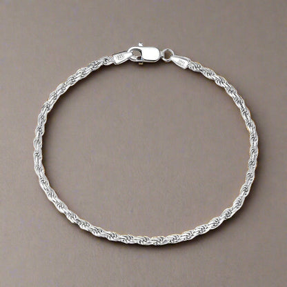 Rope Bracelets in White Gold - 3.3mm