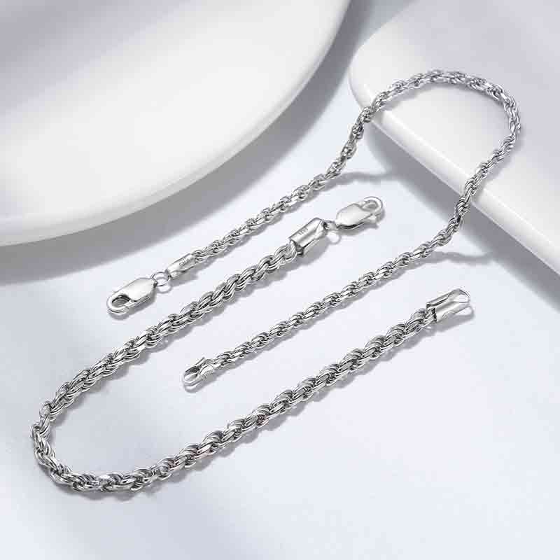 Rope Bracelets in White Gold - 3.3mm