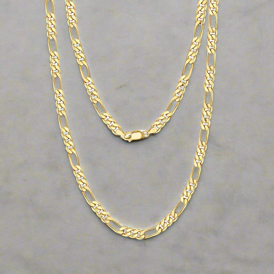 Figaro Chain In Yellow Gold - 3.3mm