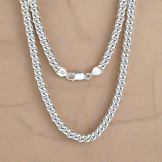 Miami Cuban Link Chain In White Gold - 5mm