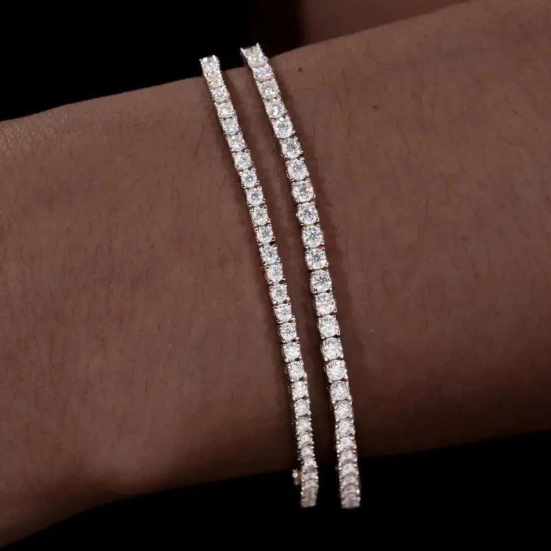 Tennis Bracelet In White Gold - 2mm