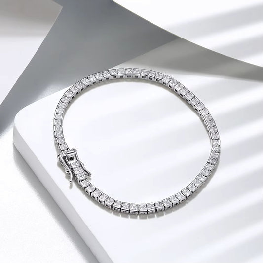 Tennis Bracelet in White Gold - 2mm