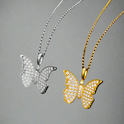 iced out Gold & White Gold Butterfly pendants