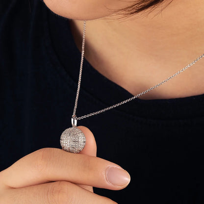 iced out White gold Basketball pendant