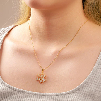 iced out gold Snow Flake pendant 