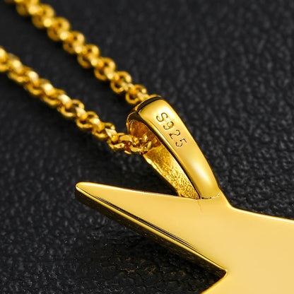 iced out gold lightning pendant 