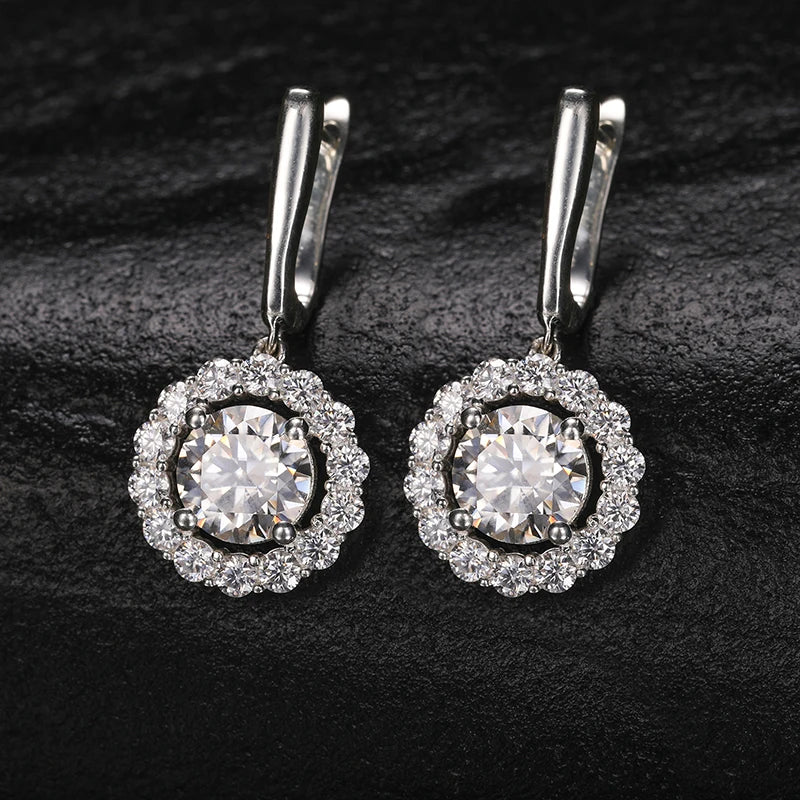 round diamond earring